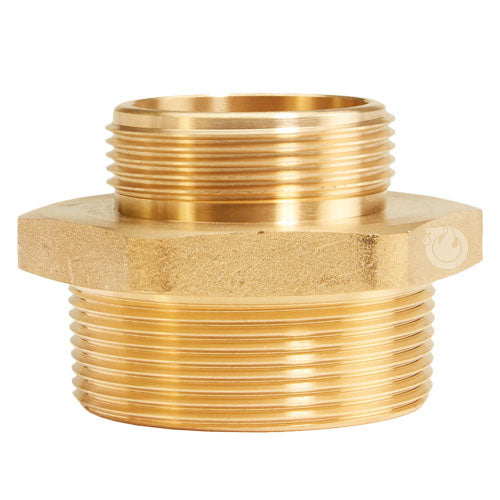 Brass 2" NPT to 1 1/2" NPSH Double Male (Hex)