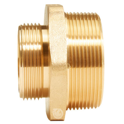 Brass 2" NPT to 1 1/2" NPSH Double Male (Hex)