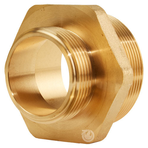 Brass 2" NPT to 1 1/2" NPSH Double Male (Hex)