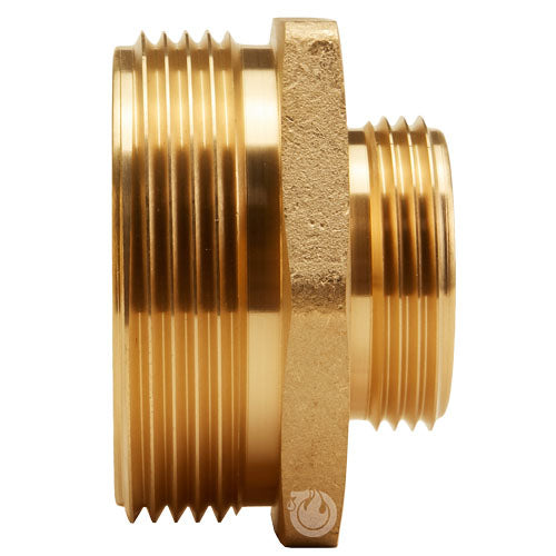 Brass 2 1/2" NH to 1 1/2" NH Double Male (Hex)