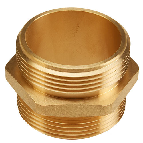 Brass 2 1/2" NH to 2 1/2" NH Double Male (Hex)