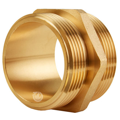 Brass 2 1/2" NH to 2 1/2" NH Double Male (Hex)