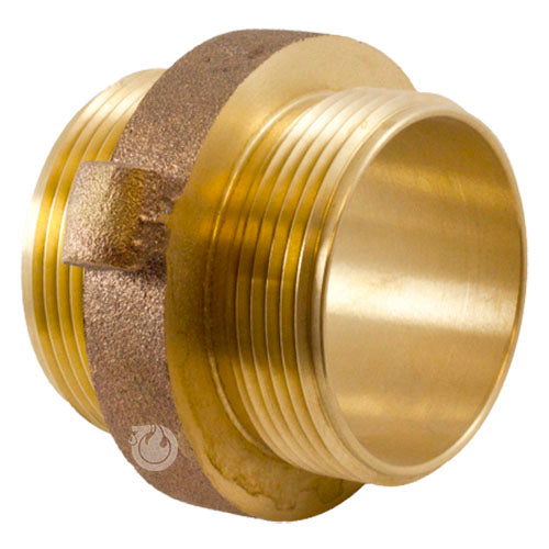 Brass 2 1/2" NH to 2 1/2" NPSH Double Male (Pin Lug)