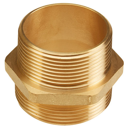 Brass 2 1/2" NH to 2 1/2" NPT Double Male (Hex)