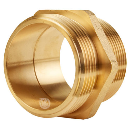 Brass 2 1/2" NH to 2 1/2" NPT Double Male (Hex)