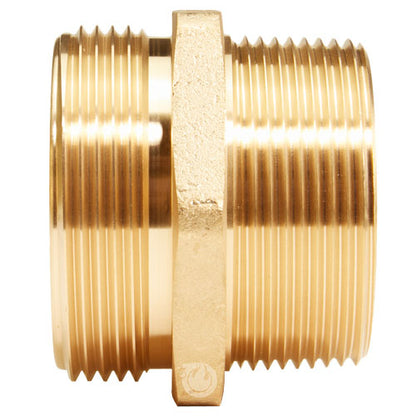 Brass 2 1/2" NH to 2 1/2" NPT Double Male (Hex)