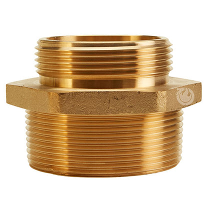 Brass 3" NPT to 2 1/2" NH Double Male (Hex)