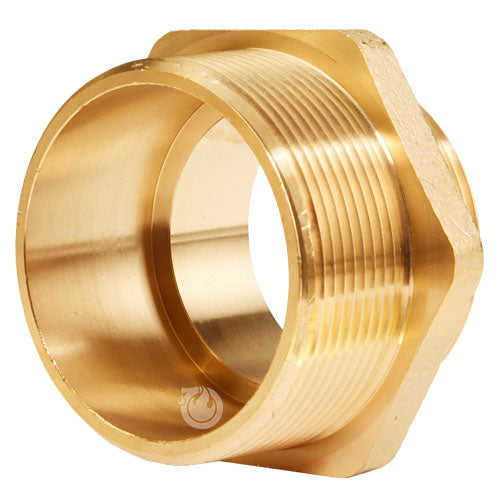 Brass 3" NPT to 2 1/2" NH Double Male (Hex)
