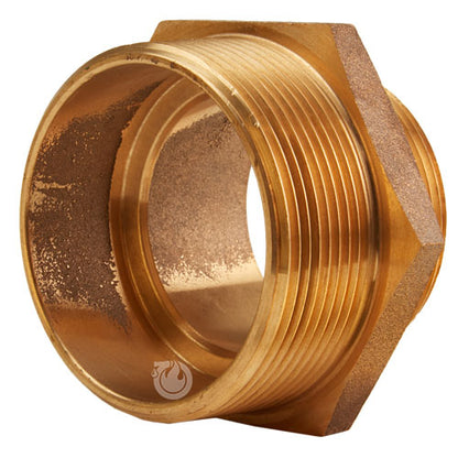 Brass 3" NPT to 2 1/2" NPT Double Male (Hex)