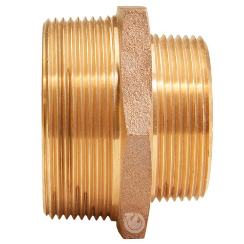 Brass 3" NPT to 2 1/2" NPT Double Male (Hex)