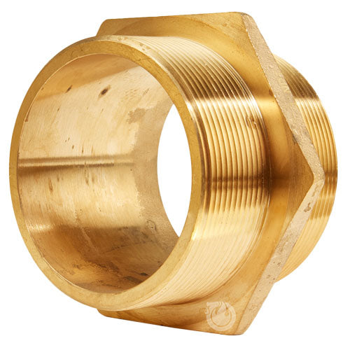 Brass 3" NPT to 3" NPT Double Male (Hex)