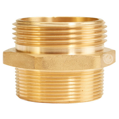 Brass 4" NH to 4" NPT Double Male (Hex)