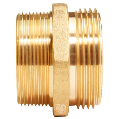 Brass 4" NH to 4" NPT Double Male (Hex)