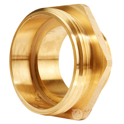 Brass 4 1/2" NH to 4" NPT Double Male (Hex)