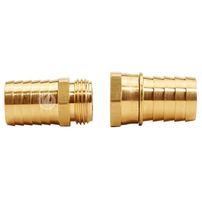 Brass Garden Hose Coupling Set (1" Hose)