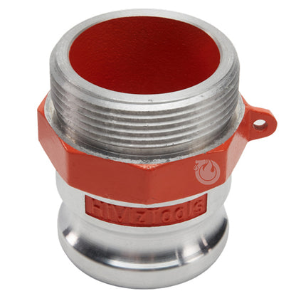 Aluminum 2 1/2" Male Camlock x 2 1/2" Male NH Fire Hose