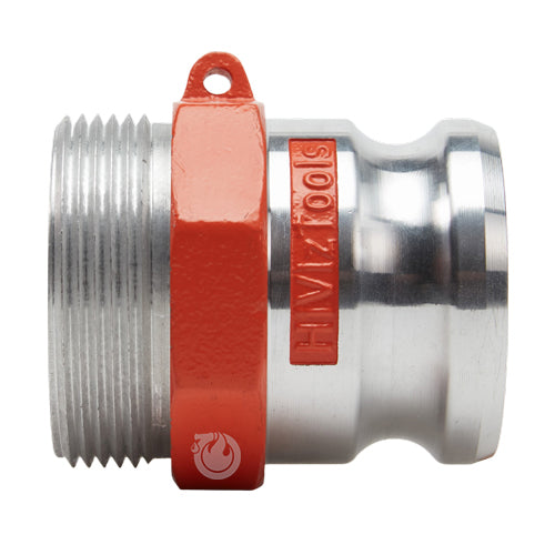 Aluminum 2 1/2" Male Camlock x 2 1/2" Male NH Fire Hose