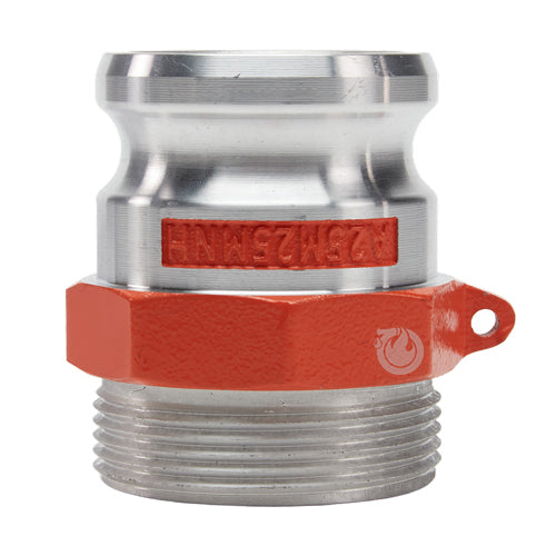 Aluminum 2 1/2" Male Camlock x 2 1/2" Male NH Fire Hose