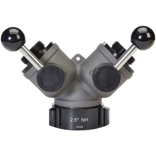 Aluminum 2 1/2" NH Inlet X (2) 1 1/2" NH Outlet