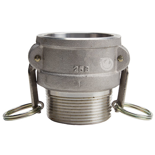 Aluminum 2 1/2" Female Camlock x 2 1/2" Male NPT (USA)