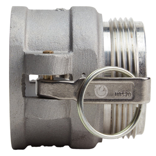 Aluminum 2 1/2" Female Camlock x 2 1/2" Male NH (USA)