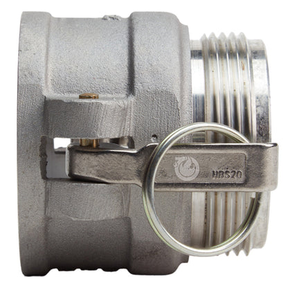 Aluminum 2 1/2" Female Camlock x 2 1/2" Male NH (USA)