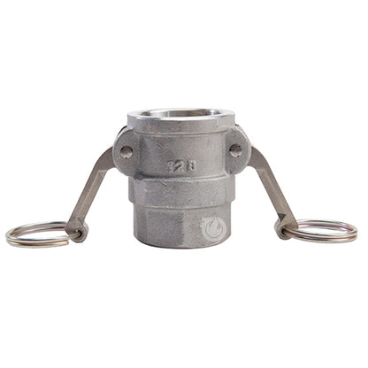 Aluminum 1 1/4" Female Camlock x 1 1/4" Female NPT (USA)