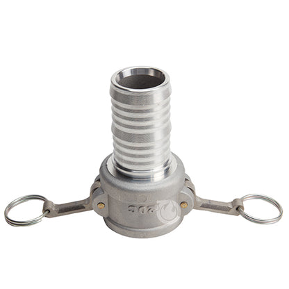 Aluminum 2" Female Camlock to Hose Shank (USA)
