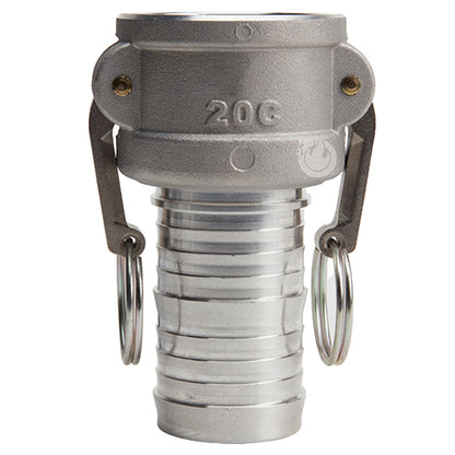 Aluminum 2" Female Camlock to Hose Shank (USA)