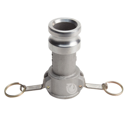 Aluminum 1 1/2" Female Camlock x 2" Male Camlock