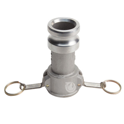 Aluminum 1 1/2" Female Camlock x 2" Male Camlock