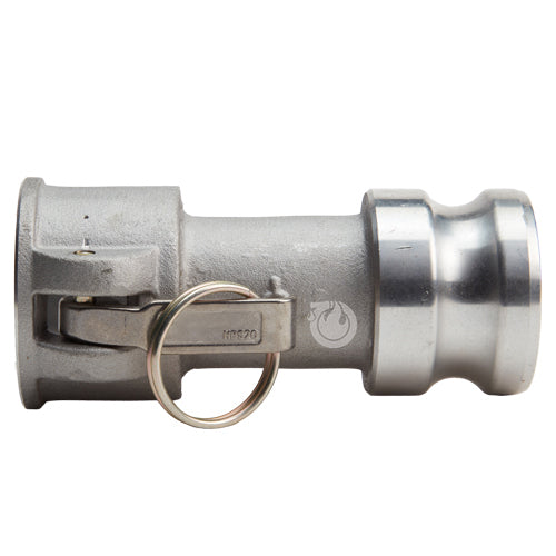 Aluminum 1 1/2" Female Camlock x 2" Male Camlock