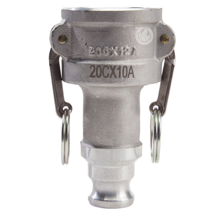 Aluminum 2" Female Camlock x 1" Male Camlock (USA)
