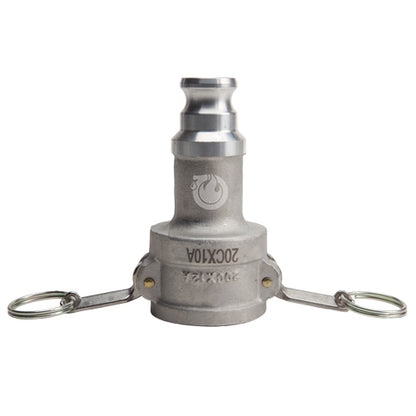 Aluminum 2" Female Camlock x 1" Male Camlock (USA)