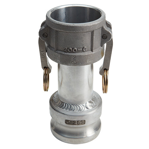 Aluminum 2" Female Camlock x 2 1/2" Male Camlock (USA)