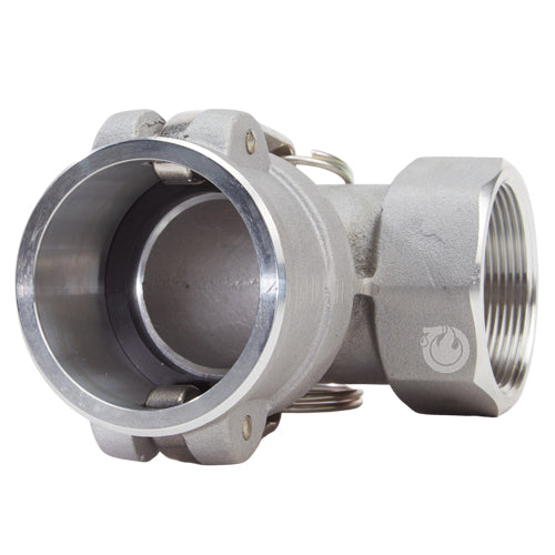 Aluminum 1 1/2" Female Camlock x 1 1/2" Female NPT 90 Degree Elbow (USA)