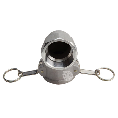 Aluminum 1 1/2" Female Camlock x 1 1/2" Female NPT 90 Degree Elbow (USA)