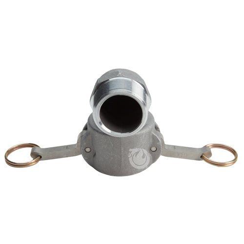 Aluminum 1 1/2" Female Camlock x 1 1/2" Male NPT 90 Degree Elbow (USA)