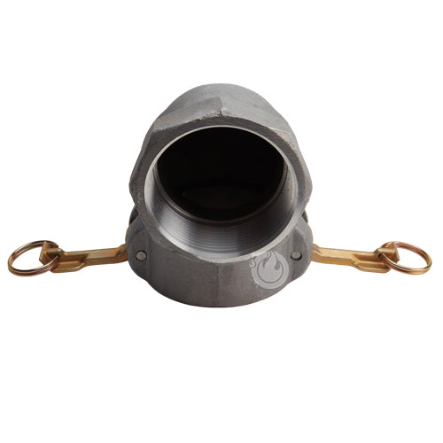 Aluminum 3" Female Camlock x 3" Female NPT 90 Degree Elbow (USA)