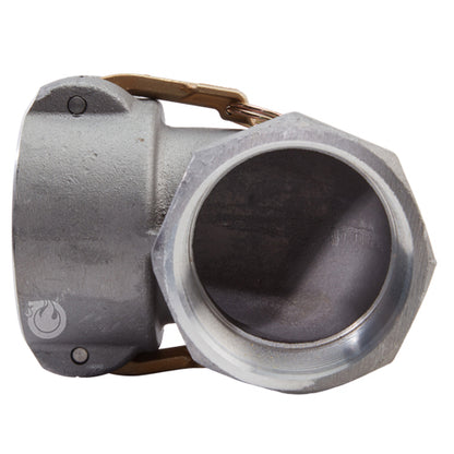 Aluminum 3" Female Camlock x 3" Female NPT 90 Degree Elbow (USA)