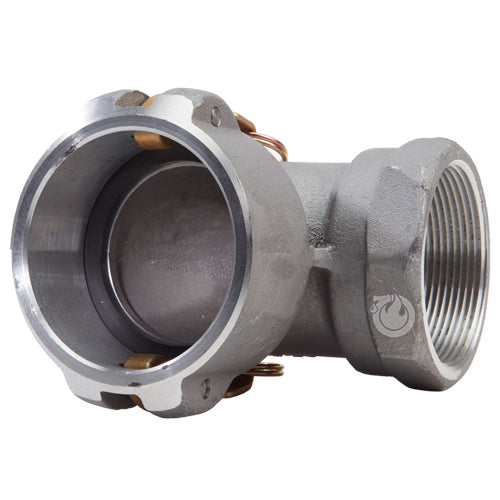 Aluminum 3" Female Camlock x 3" Female NPT 90 Degree Elbow (USA)