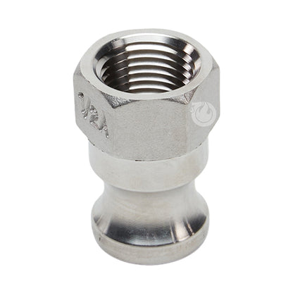 Stainless Steel 1/2" Male Camlock x 1/2" Female NPT (USA)
