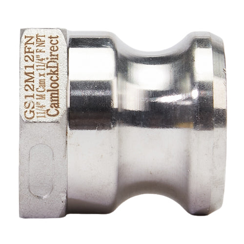 Stainless Steel 1 1/4" Male Camlock x 1 1/4" Female NPT