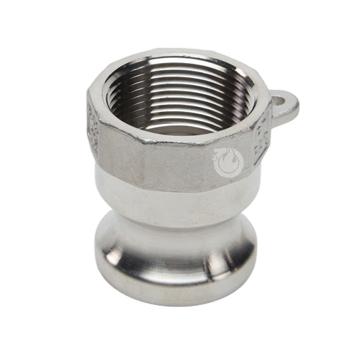Stainless Steel 1 1/4" Male Camlock x 1 1/4" Female NPT (USA)