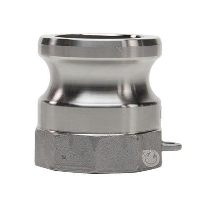 Stainless Steel 1 1/2" Male Camlock x 1 1/2" Female NPT (USA)