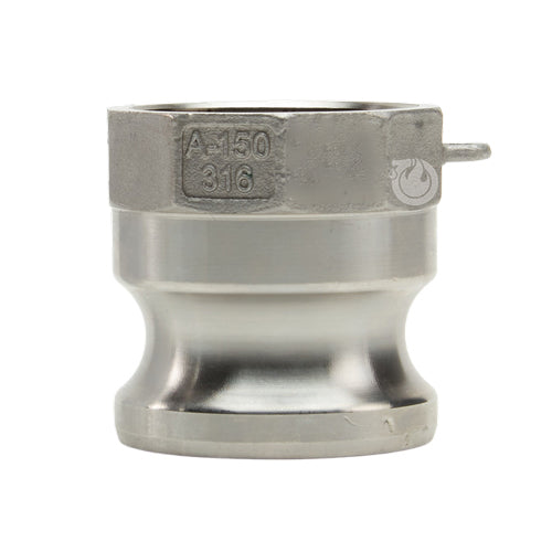 Stainless Steel 1 1/2" Male Camlock x 1 1/2" Female NPT (USA)