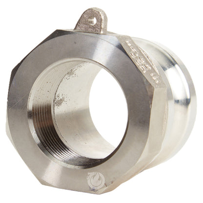 Stainless Steel 2" Male Camlock x 1 1/2" Female NPT (USA)