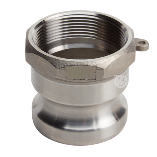 Stainless Steel 2" Male Camlock x 2" Female NPT (USA)
