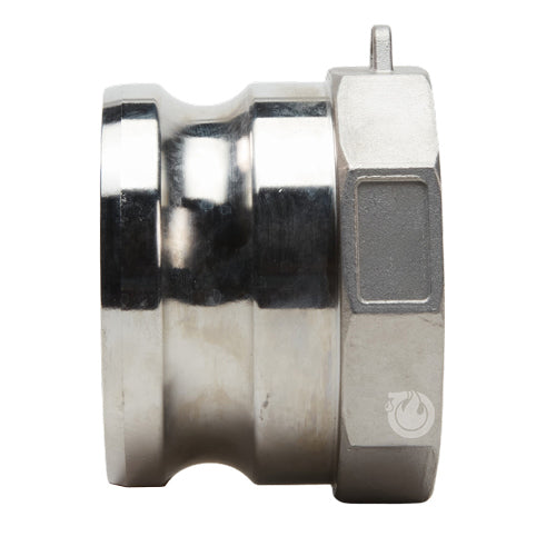 Stainless Steel 3" Male Camlock x 2" Female NPT (USA)