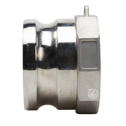 Stainless Steel 3" Male Camlock x 2" Female NPT (USA)